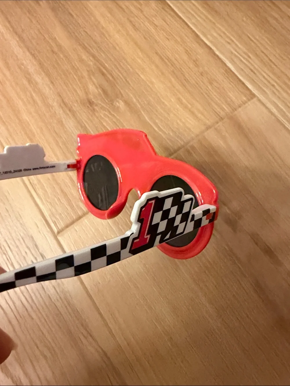 Kids Lightning McQueen Car Sunglasses with '95' Design
